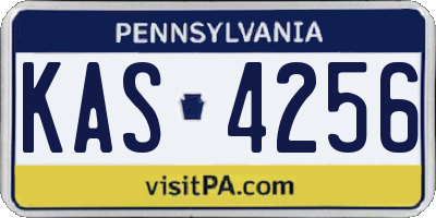 PA license plate KAS4256