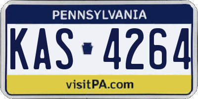 PA license plate KAS4264