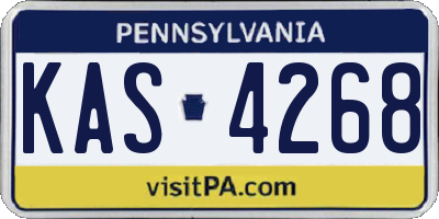 PA license plate KAS4268