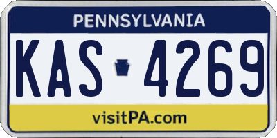 PA license plate KAS4269