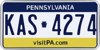 PA license plate KAS4274