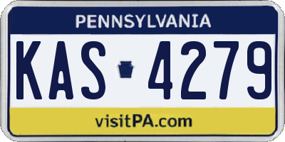 PA license plate KAS4279