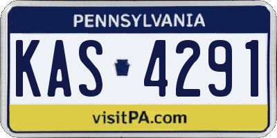 PA license plate KAS4291