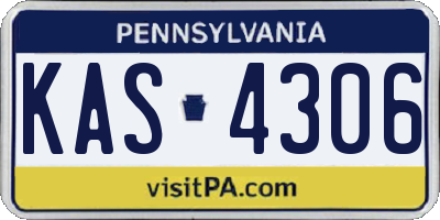 PA license plate KAS4306