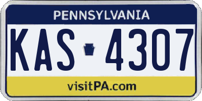 PA license plate KAS4307