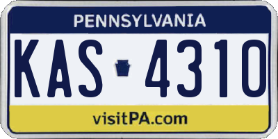 PA license plate KAS4310