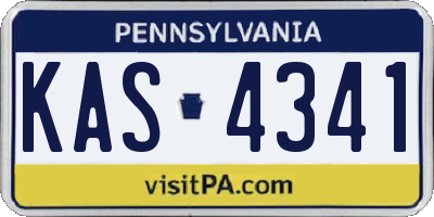 PA license plate KAS4341
