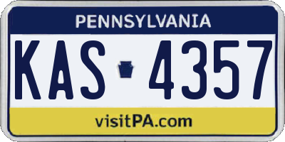 PA license plate KAS4357