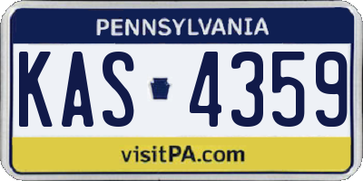 PA license plate KAS4359