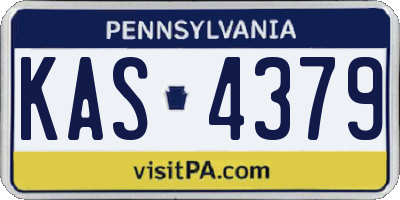 PA license plate KAS4379