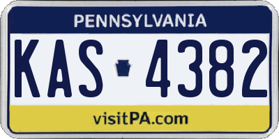 PA license plate KAS4382