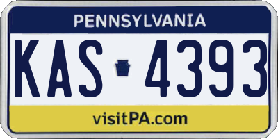 PA license plate KAS4393