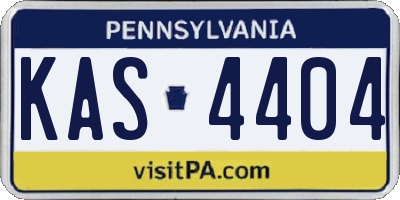 PA license plate KAS4404