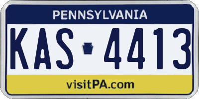 PA license plate KAS4413