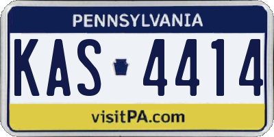 PA license plate KAS4414