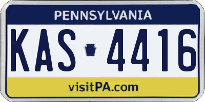 PA license plate KAS4416