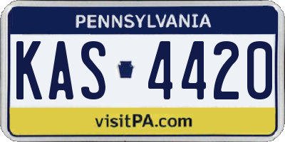 PA license plate KAS4420