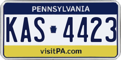 PA license plate KAS4423