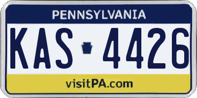 PA license plate KAS4426
