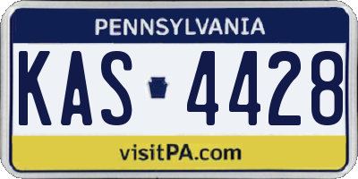 PA license plate KAS4428