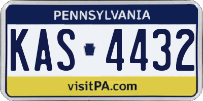 PA license plate KAS4432