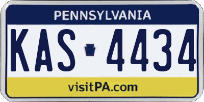 PA license plate KAS4434