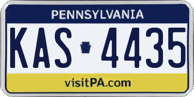 PA license plate KAS4435