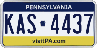 PA license plate KAS4437