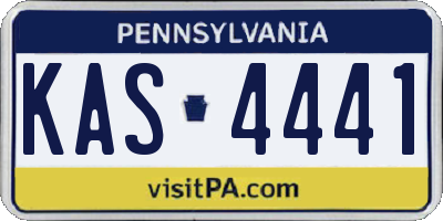PA license plate KAS4441