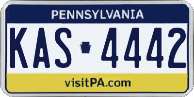PA license plate KAS4442