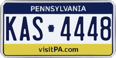 PA license plate KAS4448