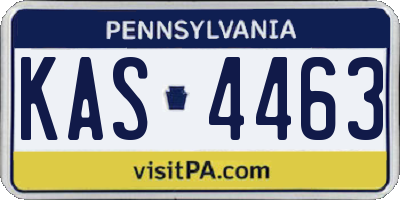 PA license plate KAS4463