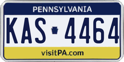 PA license plate KAS4464