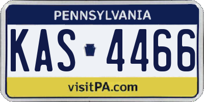 PA license plate KAS4466