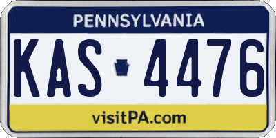 PA license plate KAS4476