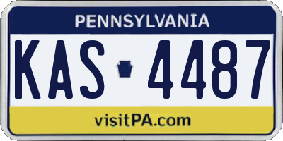 PA license plate KAS4487