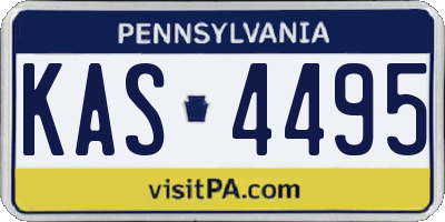 PA license plate KAS4495