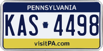 PA license plate KAS4498