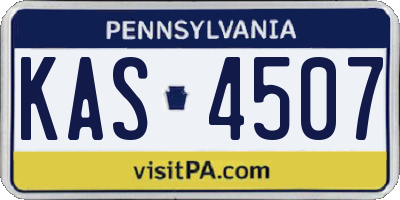 PA license plate KAS4507