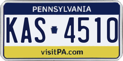 PA license plate KAS4510