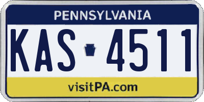 PA license plate KAS4511