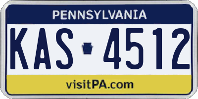 PA license plate KAS4512