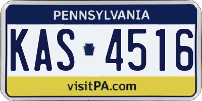 PA license plate KAS4516