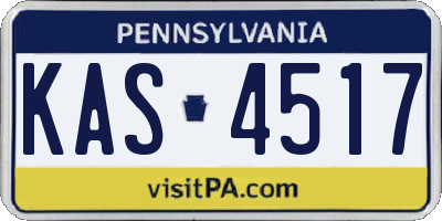 PA license plate KAS4517