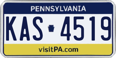 PA license plate KAS4519