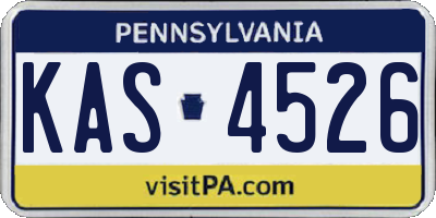 PA license plate KAS4526