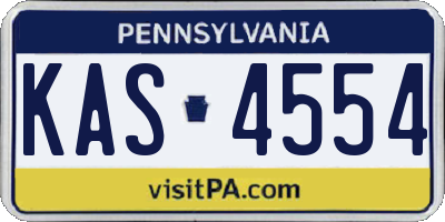 PA license plate KAS4554