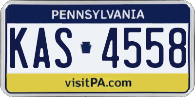 PA license plate KAS4558