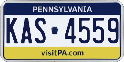 PA license plate KAS4559