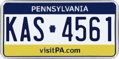 PA license plate KAS4561
